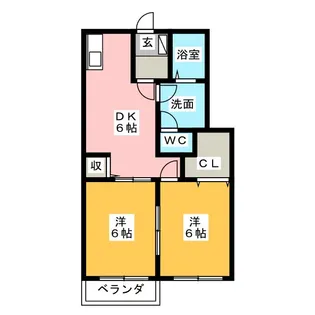 タートルクレインB棟【1階】の間取り