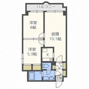 サントピア表参道【3階】の間取り