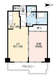 UR壬生坊城第二【6階】の間取り