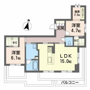 プレミアス上杉一丁目【4階】の間取り