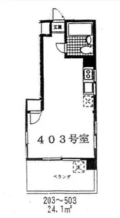 パレストライ21ビル【4階】の間取り
