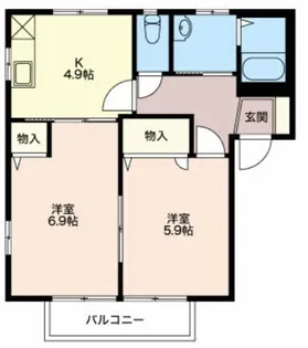 シャーメゾンブロード【2階】の間取り