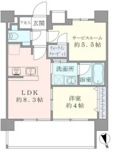 CASA EST CORTA【7階】の間取り