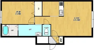 ボヌールパークサイド【1階】の間取り