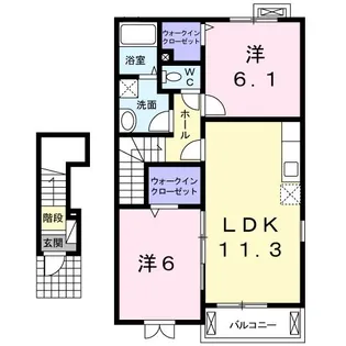 ブルック A【2階】の間取り