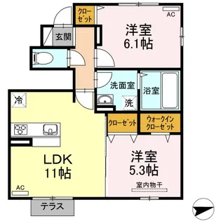 シャルム【1階】の間取り