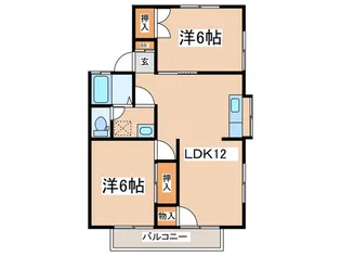 グリーンヴィラ橋本【1階】の間取り