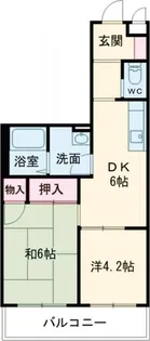 ロイヤル大口【2階】の間取り