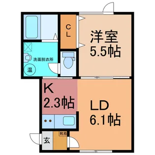 ドルフ(3)【2階】の間取り
