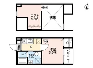 プレンフルII【2階】の間取り