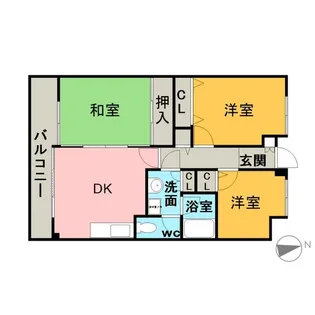 ティーグル名西【5階】の間取り