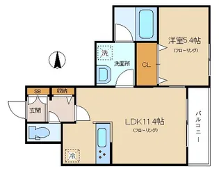アベニュー初台【2階】の間取り