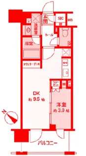 デュオステージ横濱桜木町【5階】の間取り