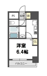 グランパシフィック大国町【9階】の間取り