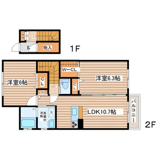 メゾン・ヴロワール【2階】の間取り