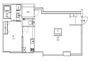 クーカイテラス元麻布の間取り