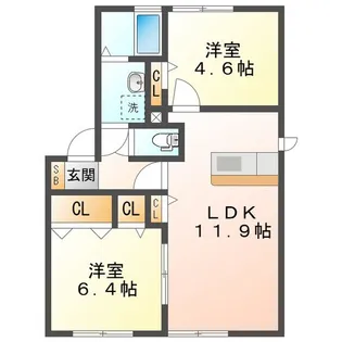 シャンテヴィラ【1階】の間取り