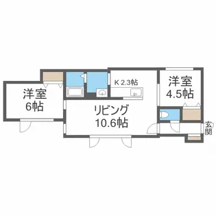 ノースコート6-5【1階】の間取り