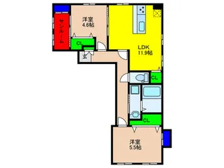 ZIP OHORI SOUTH【4階】の間取り