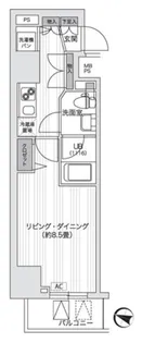 Primal Gotanda【8階】の間取り