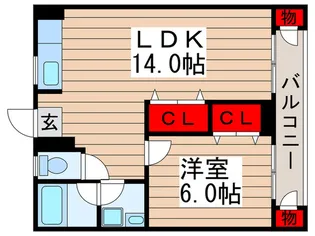 ヴィラージュ新鎌ケ谷B【1階】の間取り