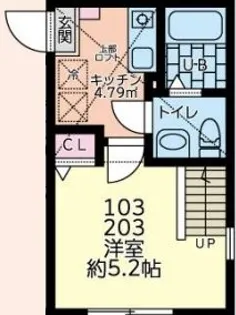 ハリコット鹿沼公園【1階】の間取り
