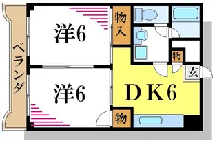 クリザンスコート【3階】の間取り