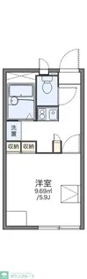 レオパレスアロマ赤坂II【2階】の間取り