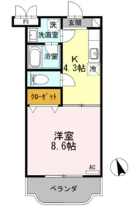ミロディア【2階】の間取り