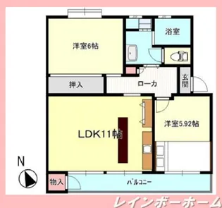 久寺家マンションB棟【4階】の間取り