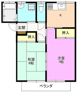 シェモア国分B【2階】の間取り