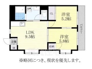 サン・リヴデン【1階】の間取り