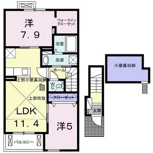 カルム スクエアII【2階】の間取り