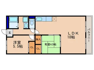 アミティエ草津【2階】の間取り