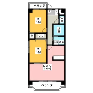 グランシャリオ【3階】の間取り