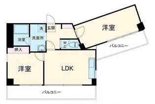 リブウッド大阪城【7階】の間取り