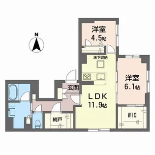 ディアコート西新井【1階】の間取り