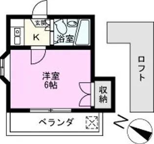 パセットワン春日部IIカフェラテ【2階】の間取り