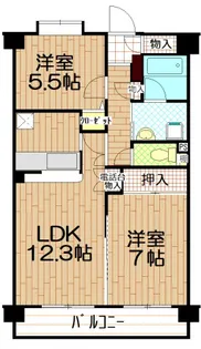 プリーザメント鳩ヶ谷【5階】の間取り