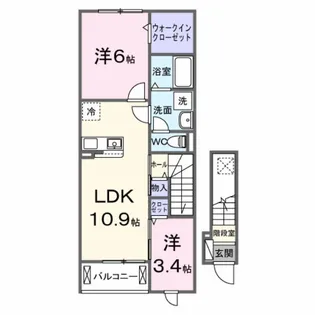 サン・ルシェッロII【2階】の間取り