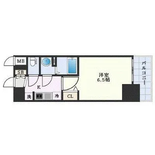 ララプレイス天王寺シエロ【14階】の間取り