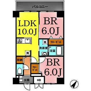 TRE LUCE横濱関内【2階】の間取り