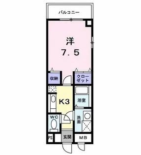 メープル立川【3階】の間取り
