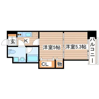 定禅寺HILL【3階】の間取り