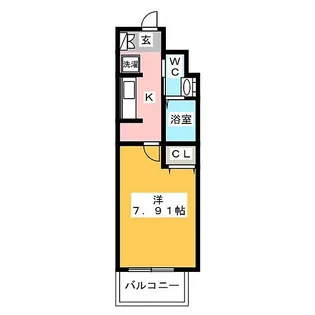 第21川崎ビル【8階】の間取り