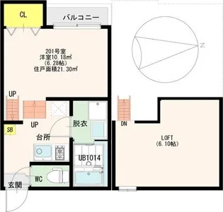 CastleEast L’s【2階】の間取り
