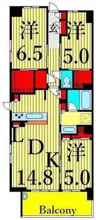 ドゥーエ町屋【7階】の間取り