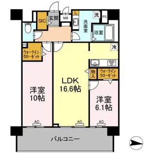 L ENVOL MEIEKI【8階】の間取り