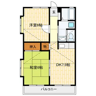 レインボーハイツ【2階】の間取り