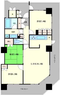 福島ガーデンズタワー【22階】の間取り